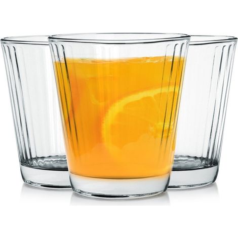 Gläser-Set für Wasser, Saft und andere Getränke, 220 ml, 3-teilig, für Küche und Haushalt