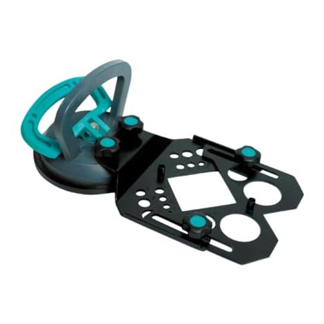 BIHUI Guía de taladro de metal, guía de taladro ajustable con base de goma de succión de 125 mm