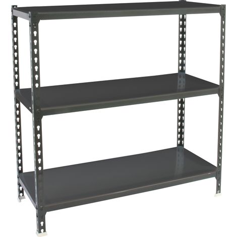SimonRack Scaffale Portaoggetti, 900x800x300 mm, 3 Ripiani, Portata 180 kg per Ripiano, Metallo, Scaffale da Garage, Antracite – Simonclick