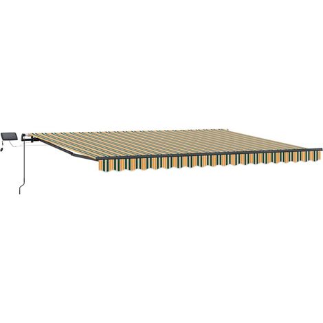 Maison Exclusive - Tenda Retrattile Verde e giallo 400 ×300 cm Tessuto