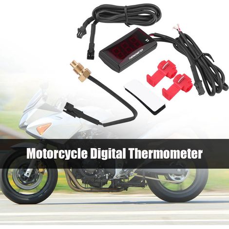 Universelles digitales Motorradthermometer, Wassertemperaturanzeige, Motortemperaturanzeige für Rennroller (1/5)