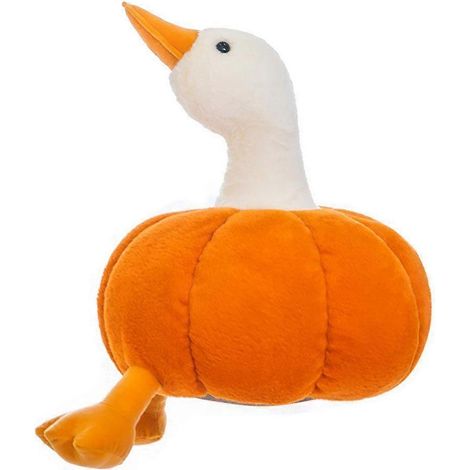 Coussin décoratif en forme de poupée, canard et citrouille, peluche pour canapé ou lit, coussin décoratif en forme de grande oie blanche (1/5)