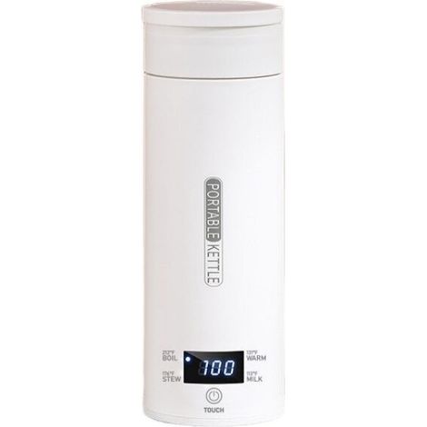 Bouilloire électrique portable pour voiture de 500 ml en acier inoxydable 316, arrêt automatique, anti-brûlure à sec, contrôle de la température, tasse à eau électrique de voyage 220 V (1/5)