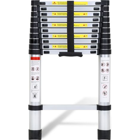EINFEBEN Echelle Télescopique stable en aluminium Multi-Fonction jusqu'à 150 kg Escabeau 3,8 m (1/5)