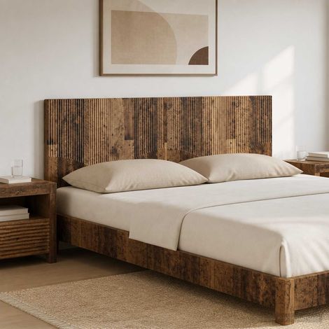 vidaXL Cabecero montada en la pared HOORN Madera envejecida (1/5)