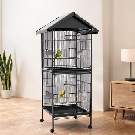 Cage pour oiseaux negro en acero 78 x 75 x 168 cm (1/5)