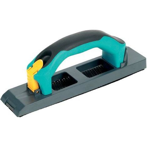 Wolfcraft – Rabot d'angle noir 57 x 258 mm – Pour plaques de plâtre – Poignée bi-matière softgrip – Plaque de râpage interchangeable