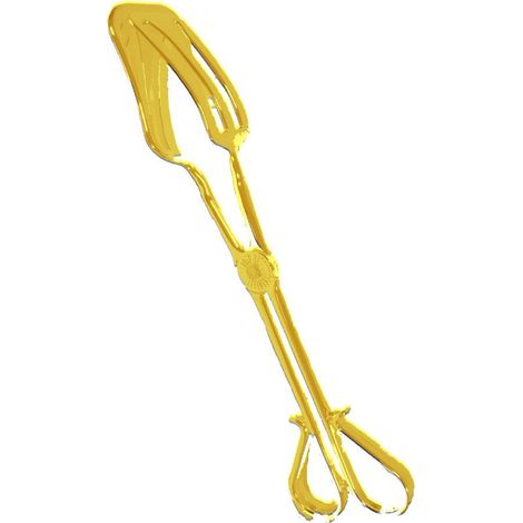 Pince à Gâteau et Pâtisserie de Service en Métal Doré pour Buffet et Dessert 27 cm - PANGIVO (1/3)