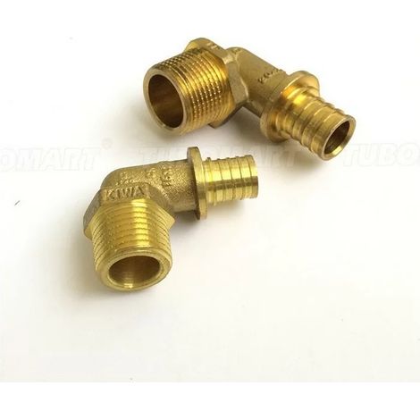 Rehau 137613-001 - Codo macho 90° - 20x1,9 - R3/4" - Latón
