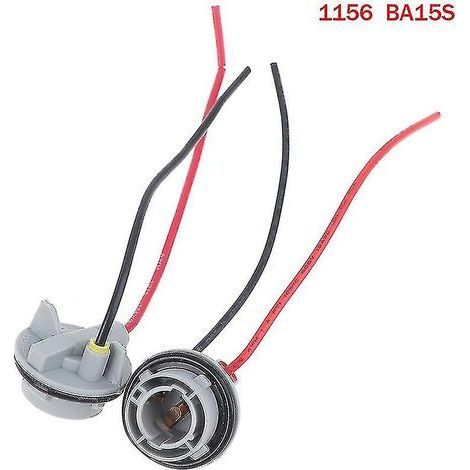 2 douilles 1156/1157 Bay15d, adaptateur P21/5W, connecteur 1156 BA15S (1/5)