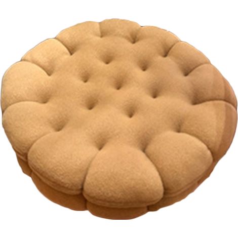 Coussin Cookie mignon, doux et respirant, garnissage en coton PP, pour lit de dortoir ou de chevet, 450 g, couleur abricot (1/5)