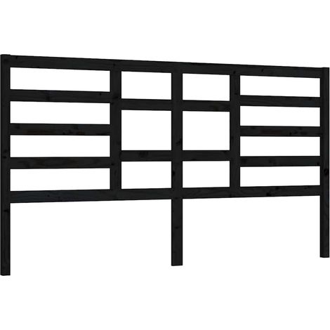 Maison Exclusive - Cabecero de cama madera maciza de pino negro 2 (1/5)