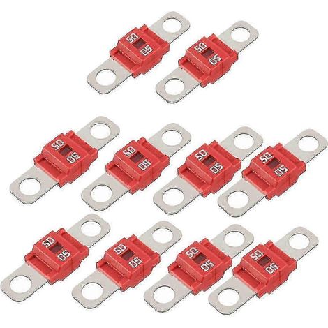 Fusible à vis haute intensité Midi 50A, 50 ampères, compatible avec les voitures, camions, engins de chantier et autobus (1/5)