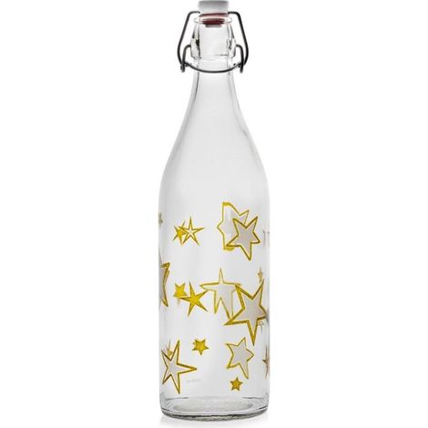 Bottiglia da Tavola Acqua in Vetro con Tappo Ermetico Astro 1 Litro (1/2)