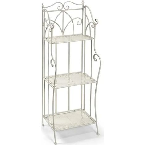 Set aus 2 faltbaren Metallregalen mit 3 Böden 40x28x126