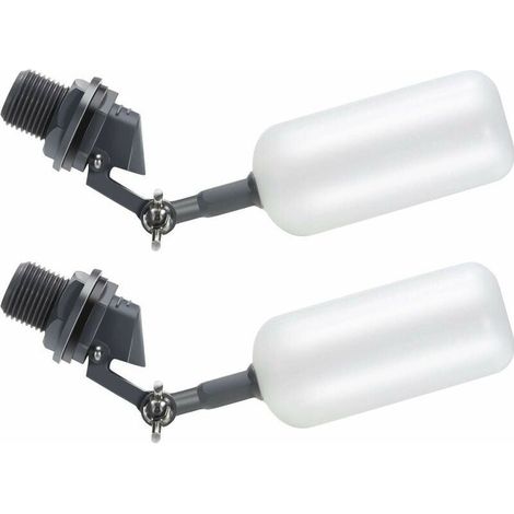 Valve à flotteur, tuyau d'alimentation en eau de 1/2 pouce, réservoir d'humidificateur auto-remplissant male avec bras réglable, convient aux bassins, aux abreuvoirs pour le bétail et aux aquariums. (1/4)