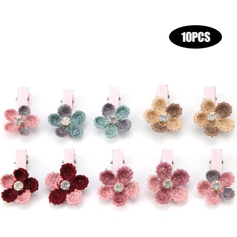 10 Haaraccessoires für Haustiere, florale Haarspangen zur Fellpflege von Hunden und Katzen (1/5)