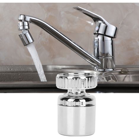 Robinet de lavabo universel droit à fonction unique ou double, en ABS+POM, avec aérateur, pour salle de bain et cuisine, adoucisseur d'eau universel, économe en eau et anti-éclaboussures (R4021). (1/4)