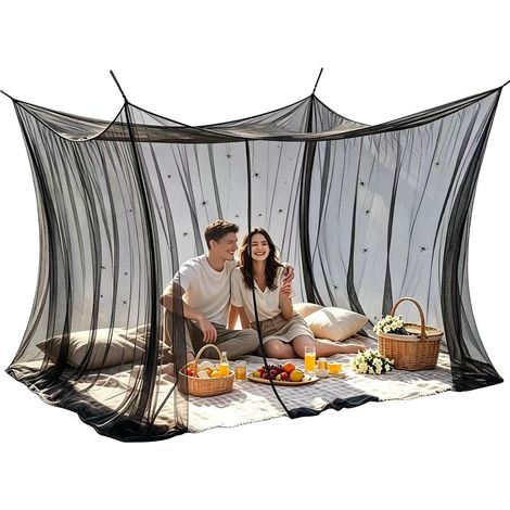 Moustiquaire Grande protection de voyage et maison - Moustiquaire fine pour lit double(300300250cm)