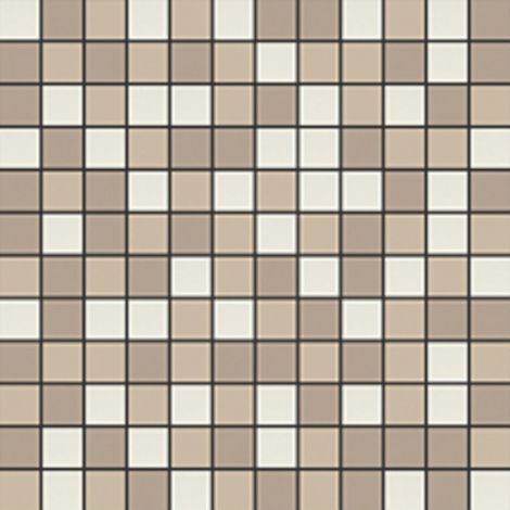 Mosaïque de grès cérame QUADROCOLOR COMBI - Mosaïque 2.5x2.5cm A247 Blanc. perle et beige - boîte de 2 m2 - Mosaïque 2.5x2.5cm A247 Blanc. perle et -