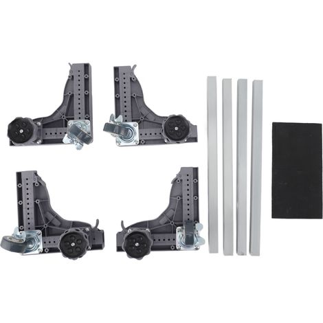 Ortviai Support Mobile pour Machine à Laver et Réfrigérateur – Base Réglable avec Freins, Niveau à Bulle et Charge Max 150 kg (1/5)