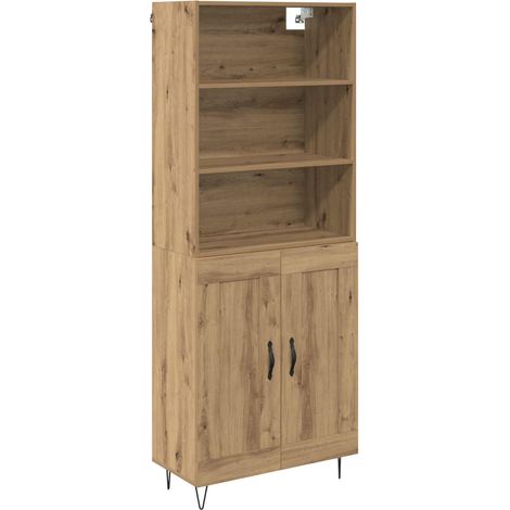 Highboard 2 pcs Artisan-Eiche Holzwerkstoff vidaXL (1/5)
