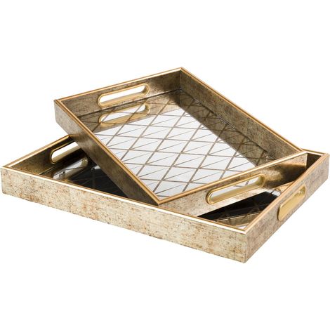 Set 2 Bandejas Cristal Pu 40X30X5 35X25X5 Cm (1/2)