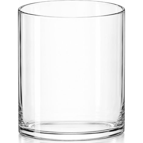 Vase en Verre décoratif pour la Maison ou Le Mariage – Forme cylindrique, 20,3 cm de Haut, Ouverture de 15,2 cm, Transparent (1/5)