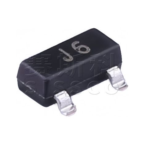 Original Changdian/Changjing S9014 electronic component, screen-printed J6, SOT23, high-power NPN transistor, chip, electronic component, 5 pieces, packaged and shipped.