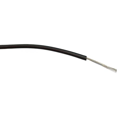 Fil électrique RS PRO BS4808 0,75 mm² 18, 1,5 kV c.a., PVC Noir, 100m ( Prix pour Bobine de 100 )
