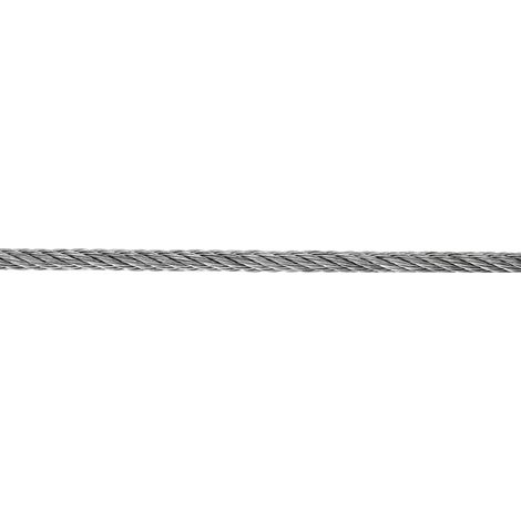 Fune metallica Ø 3 mm. Inox A2 - AISI 304 nucleo in fibra tessile 150 mt.
