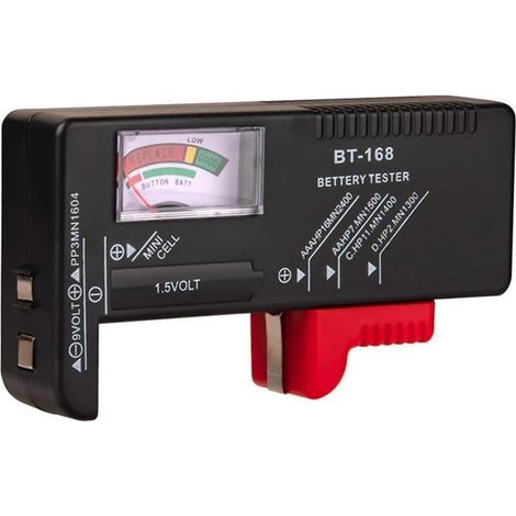 Testeurs de Piles Contrleur de Testeur de Tension de Batterie pour Pile Bouton AA/AAA/C/D / 9V / 1.5V Ecran LCD Universel(3) (1/5)