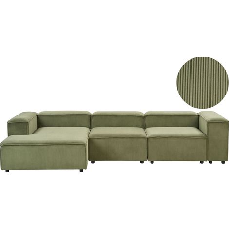 Modul Ecksofa 4-Sitzer ARDAL Cord Grün rechtsseitig