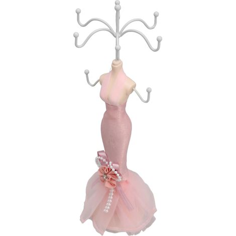 Présentoir à mannequin suspendu en résine, support pour bagues, modèle de robe pour filles et femmes, rose (1/5)