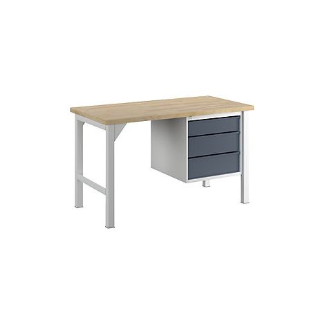 Banco de trabajo bastidor modular anchura 1500 mm 3 cajones (1/2)