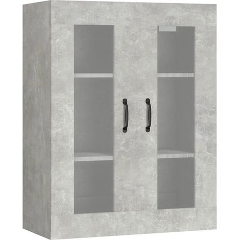 Armario de almacenamiento mural práctico con diseño moderno 69 x 34 x 90 cm en madera gris hormigón 020048026 (1/5)