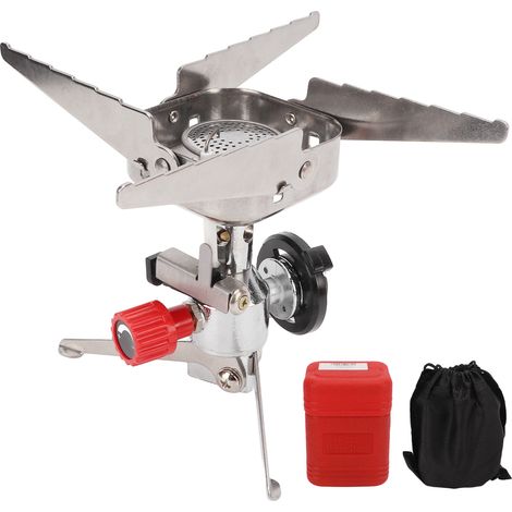 Réchaud de Poche Pliable pour Camping, Urgence, Léger pour Randonnée et Pique-nique en Plein Air