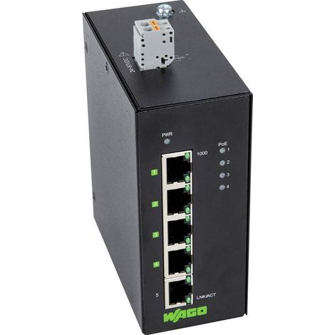 [GEBRAUCHT] B-Ware WAGO Netzwerk Switch Verteiler 8521411000001 5 Gigabit-Ports 4 PoE Geräte (1/2)