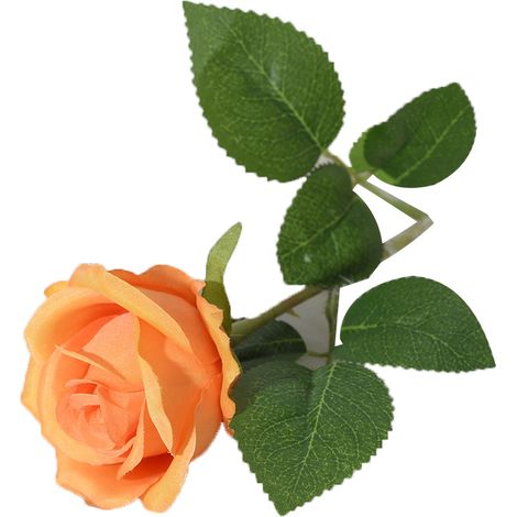 Künstliche orange Seidenrosen für das Wohnzimmer – Künstliche Blumendekoration (1/5)
