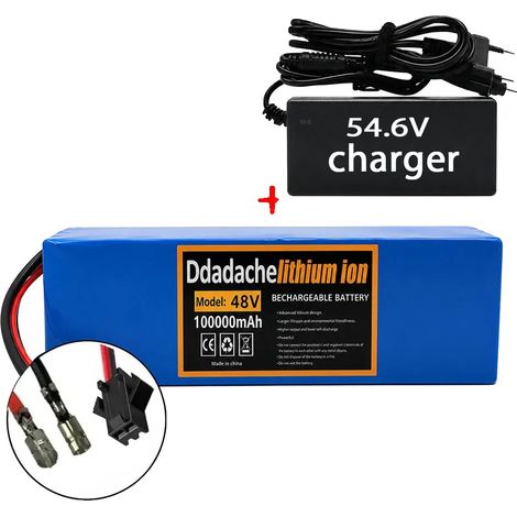 Batterie, capacité 100Ah, tension 48V, Chargeur-Bullet-SM (1/2)