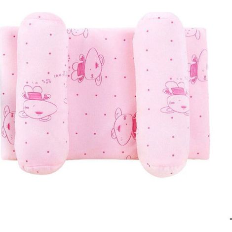 Coussin de protection réglable pour le cou du nouveau-né, empêche le positionnement de la tête plate - Rose - (1/4)