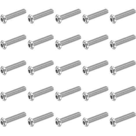Vis À Tête Bombée 1/4-20 UNC x 1-1/4 Pouce Argent (1/5)