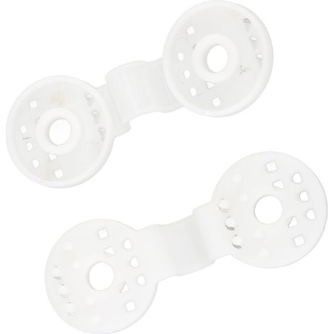 Lot de 100 clips de fixation ronds en plastique pour toile d'ombrage, idéaux pour serres, jardins extérieurs, protection contre les oiseaux et ombrage agricole (blanc). (1/5)