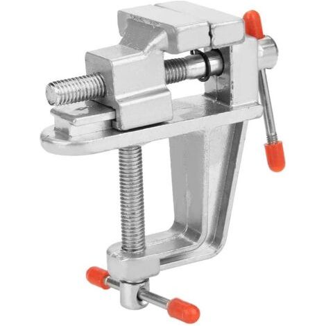 Mini Étau de Table Stationnaire,SEAFRONT Mini Etau de Table en Alliage d'Aluminium Rotatif 360 ° Travail Universel Portable Alliage D'aluminium Table Étau Pince En Métal Serrurerie Clip