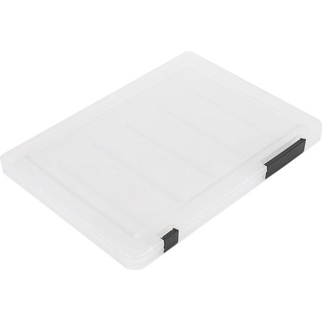 Boîte de rangement transparente pour embouts d'ongles artificiels, grande capacité, présentoir de vernis à ongles noir (1/5)