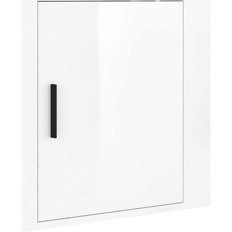 Maison Exclusive - Wand-Nachttisch Hochglanz-Weiß 50x30x47 cm (1/5)