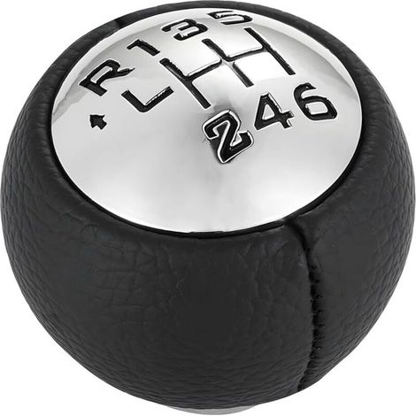 Perilla de cambio de marchas para coche, pomo de 6 velocidades, pomo de PU con ajuste manual, pomo universal, accesorios para interior de coche (1/4)