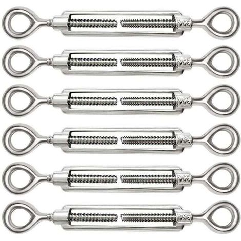 Tendeurs de câble M5 réglables, œillet et boucle en acier inoxydable 304 pour tendeurs de câble, tendeurs de câble en acier, accessoires pour crochets (1/4)