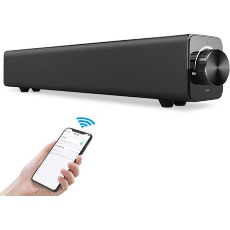 Barre de son Bluetooth, haut-parleurs TV portables 20 W avec son surround filaire/sans fil (1/5)