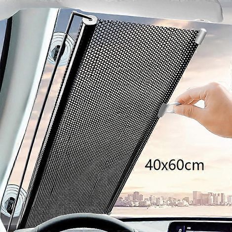 Accessoires de protection pour voiture Pare-soleil rétractable pour voiture, parasol, protection solaire pour pare-brise avant, rideaux pare-soleil intérieurs 40 x 60 cm (1/5)